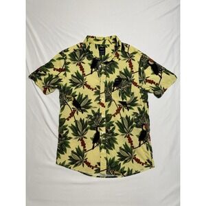 RVCA Regular Fit Pandemonium Short Sleeve Button Up Shirt Men's Size Medium‎